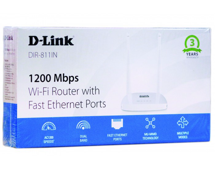 DLINK 1200 MBPS WIRELESS DUAL BAND ROUTER DIR 811IN